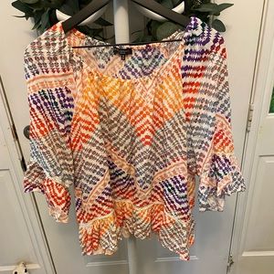 Hannah Colorful Off The Shoulder Top SS 1X